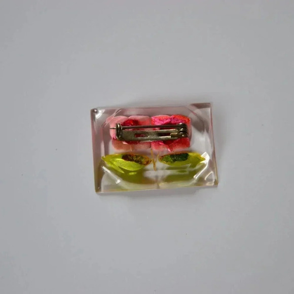 Vtg Reverse  Carved Rose Brooch - Picture 3 of 6